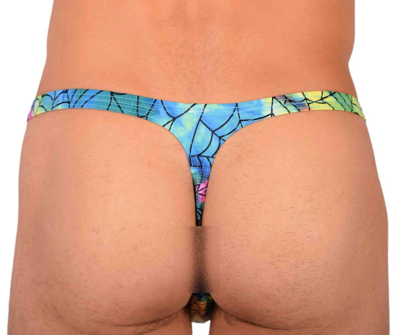 XS/S SMU Sensual Spider Web Colorful Thong MX20 340714