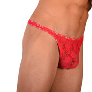 XS/S Smu Tanning Walking around Red C - Thru Thong MX19 340466