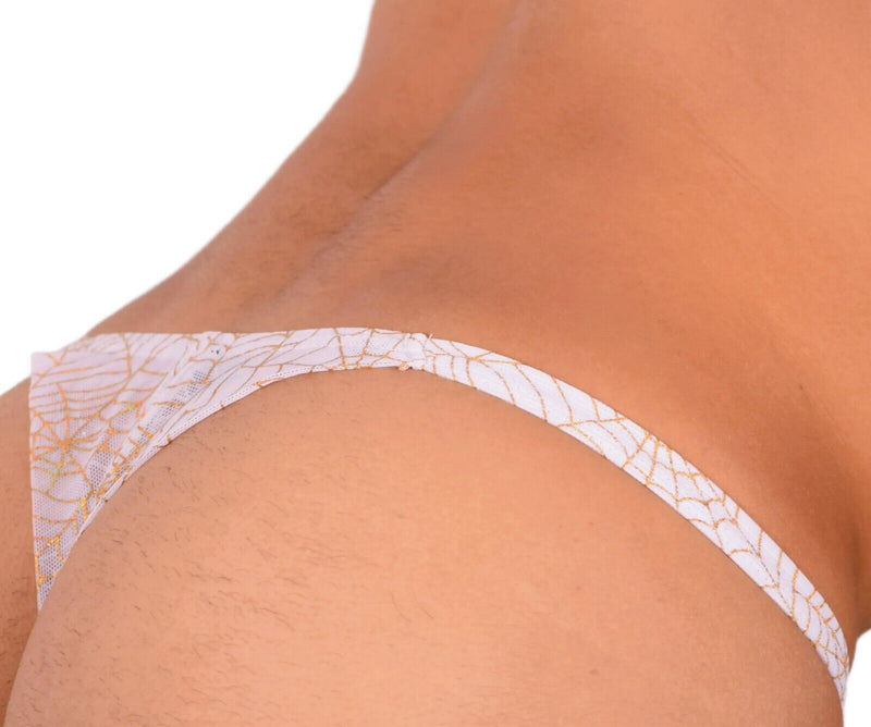 XS/S Smu Tanning Walking around sheer white Thong MX18 339693