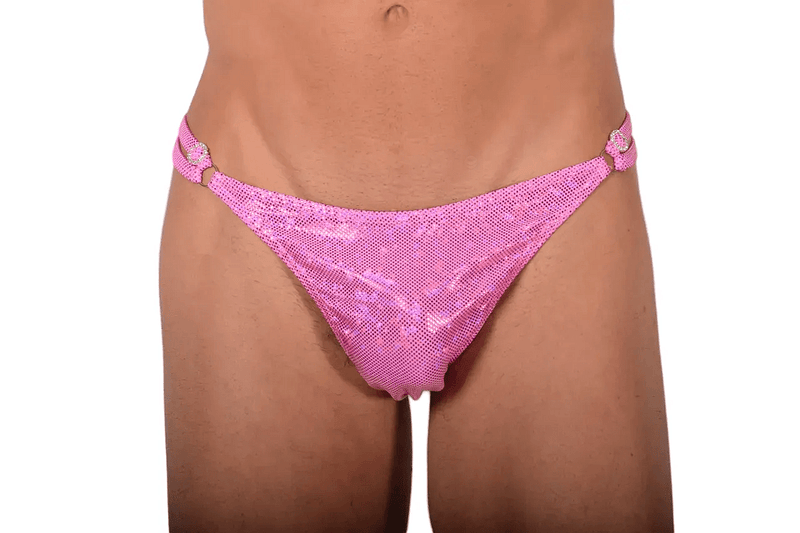 XS/S SMU Thong Rhinestones Pink Flash 28'' 30'' Waist MX10 1005955