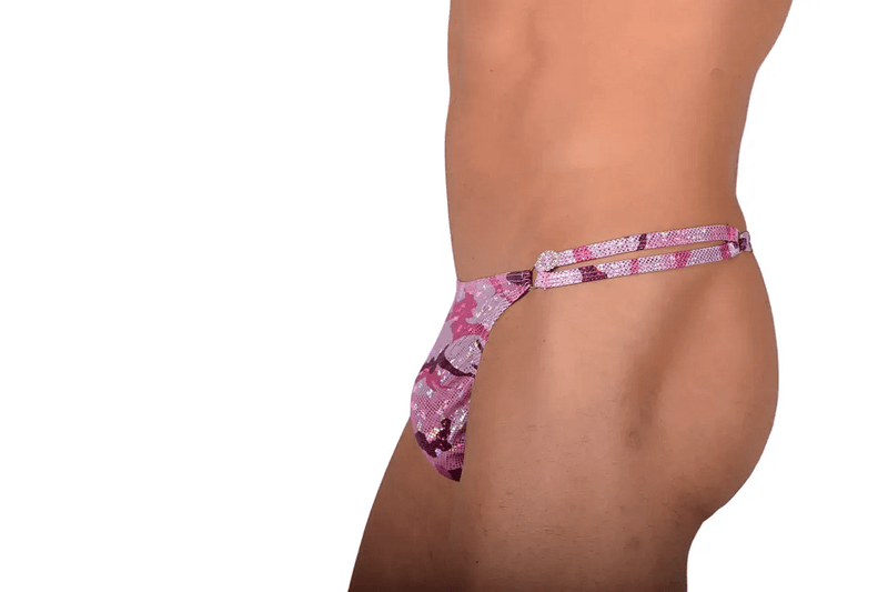 XS/S SMU Thong Rhinestones Pink Flash 28'' 30'' Waist MX10 1005984