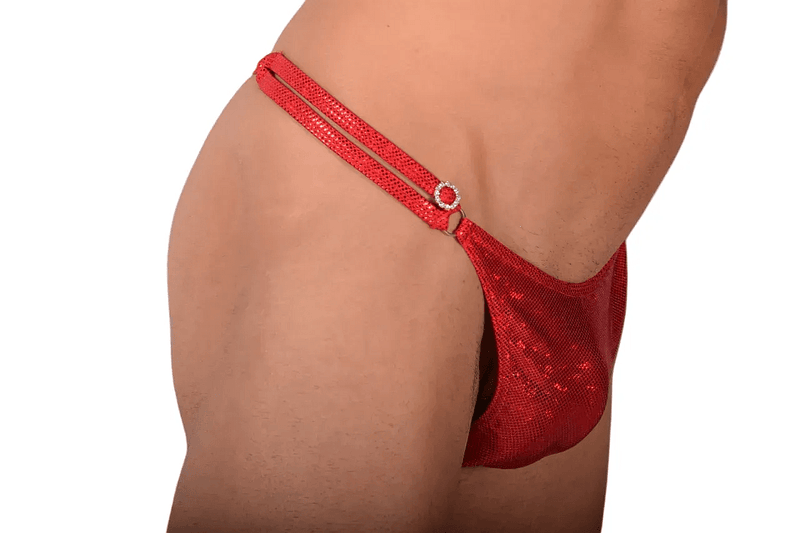 XS/S SMU Thong Rhinestones Red Flash 28'' 30'' Waist MX10 1005932