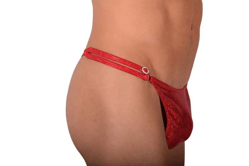 XS/S SMU Thong Rhinestones Red Flash 28'' 30'' Waist MX10 1005935