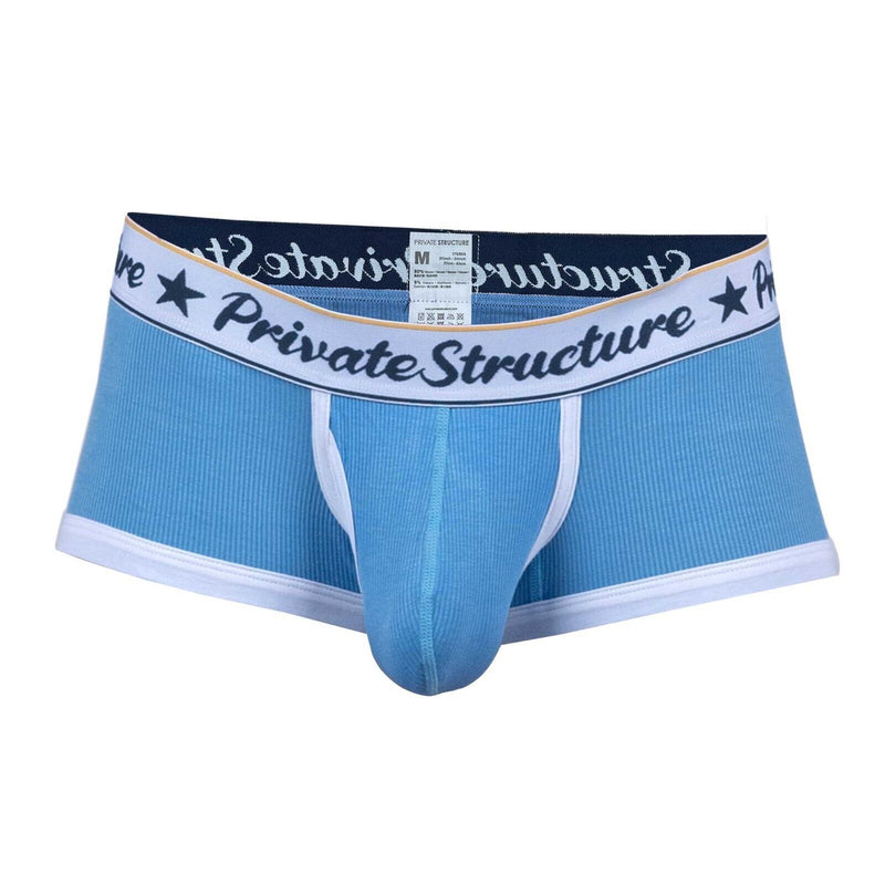 PRIVATE STRUCTURE Classic Boxer Mid-Waist Trunk Scrub-Jay Blue 4530 101
