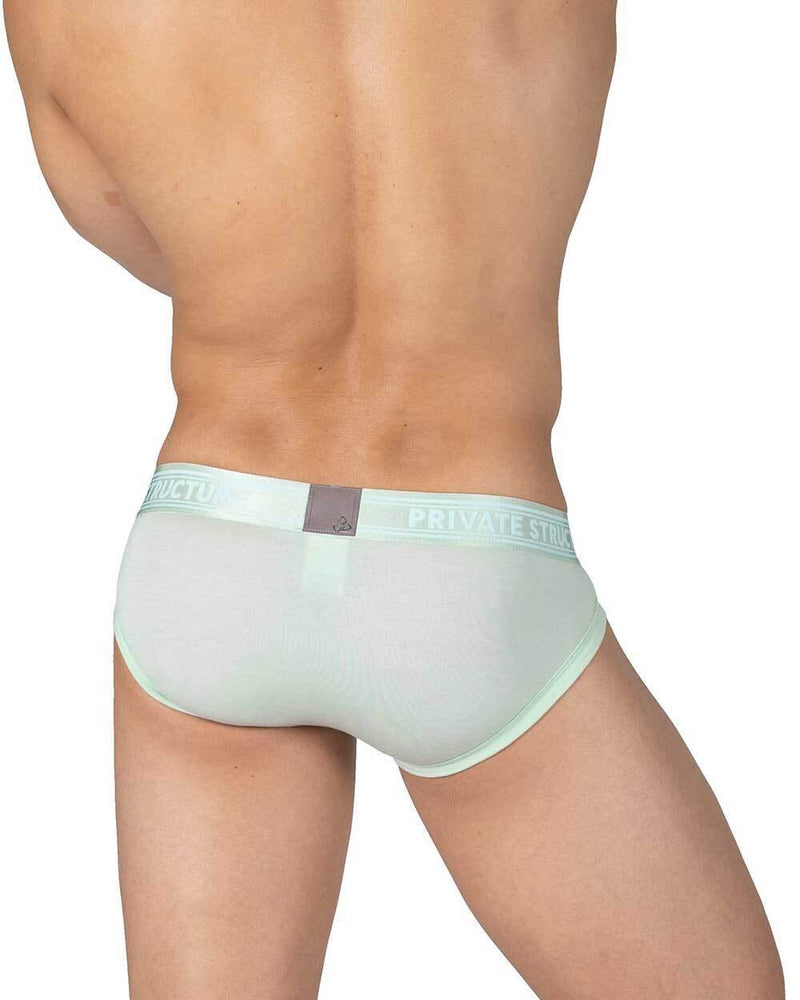 PRIVATE STRUCTURE Viscose Bamboo Mini Briefs Mid-Waist Seacrest Green 4378 59A