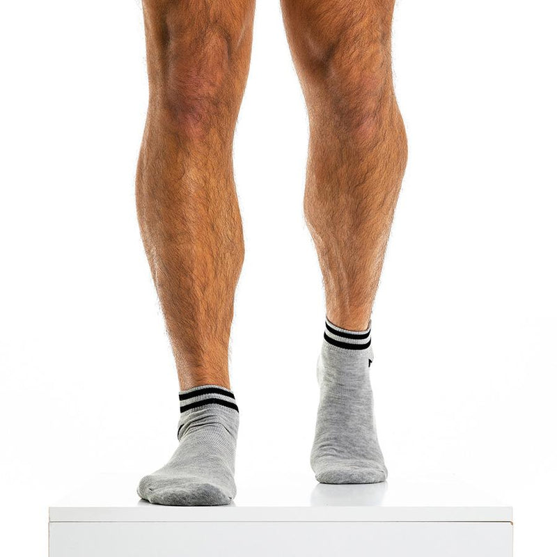 3 Pairs Socks Of Modus Vivendi Ankle Sock Trio Pack Grey XS2010 60A - SexyMenUnderwear.com