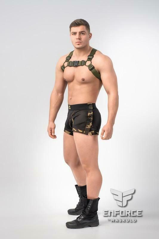 3XL-MASKULO Boxer Short EnForce Two-Sid Snapped Camouflage SH132 19 - SexyMenUnderwear.com