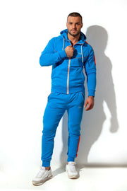 ALEXANDER COBB Athletic Jacket Hoodie & Zipper Extra Soft Blue Hoody 1 - SexyMenUnderwear.com