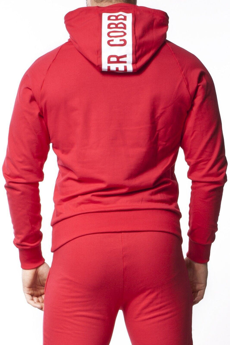 Alexander COBB Hoodie With Zipper Light Soft Athletic Wear Red - SexyMenUnderwear.com