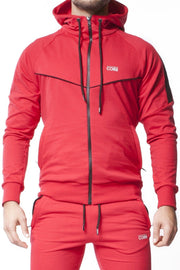 Alexander COBB Hoodie With Zipper Light Soft Athletic Wear Red - SexyMenUnderwear.com