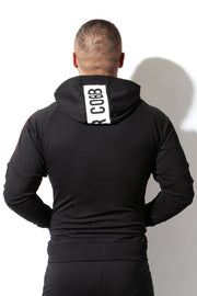 ALEXANDER COBB Jacket Hoodie Zipper Super Soft Black & Red Cotton Hoody 5 - SexyMenUnderwear.com
