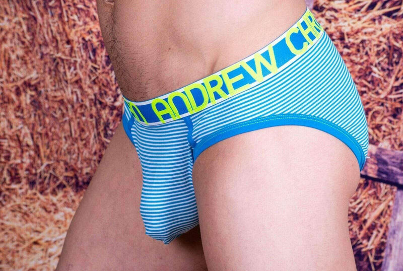 Andrew Christian Andrew Christian Brief Shore Briefs Slip Electric Neon And Aqua 90982 30