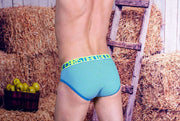 Andrew Christian Andrew Christian Brief Shore Briefs Slip Electric Neon And Aqua 90982 30