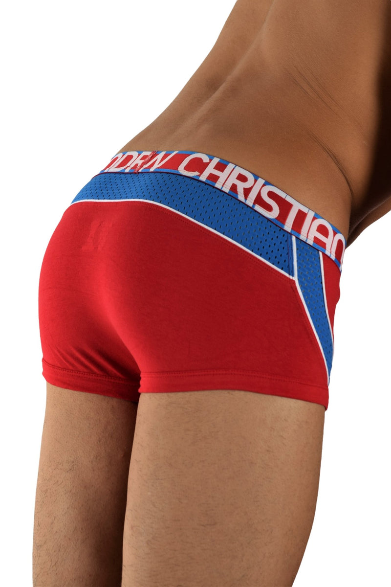Andrew Christian Boxer Trophy Boy Active Mesh Boxers Red 91057 38 - SexyMenUnderwear.com