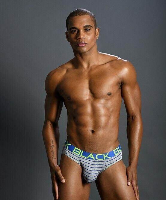 Andrew Christian Brief Black Collection Briefs Heat Striped Slip Gray 91156 35 - SexyMenUnderwear.com