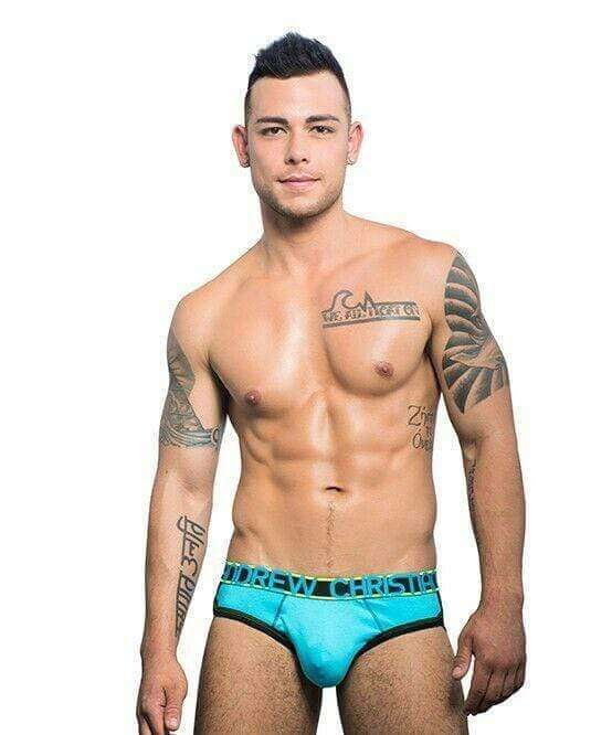 Andrew Christian Brief CoolFlex Briefs Slip Show-it Aqua 90937 16 - SexyMenUnderwear.com