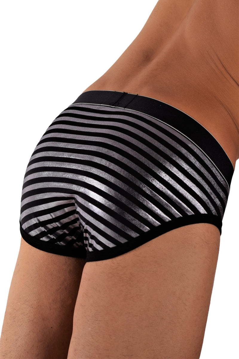 Andrew Christian Brief Massive Glams Sous-Vetement Slip Black Stripe 90973 9 - SexyMenUnderwear.com