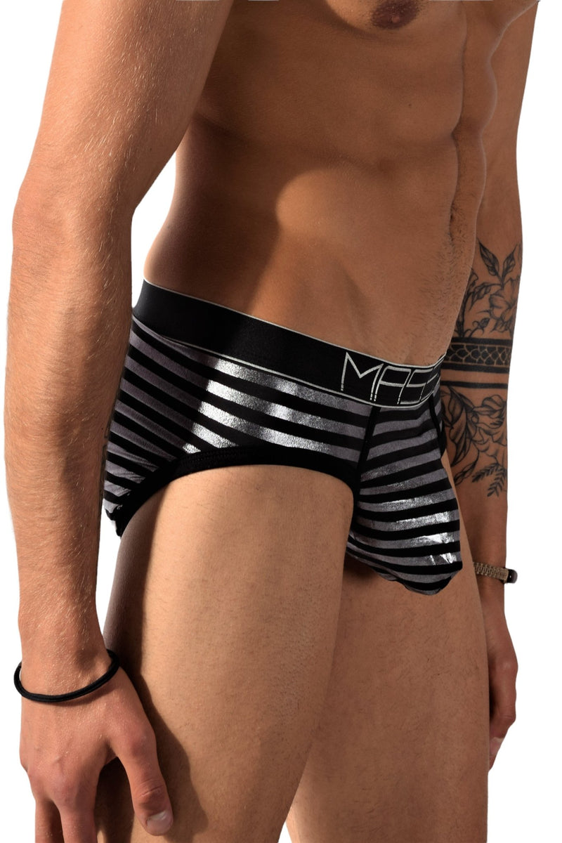 Andrew Christian Brief Massive Glams Sous-Vetement Slip Black Stripe 90973 9 - SexyMenUnderwear.com