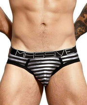Andrew Christian Brief Massive Glams Sous-Vetement Slip Black Stripe 90973 9 - SexyMenUnderwear.com