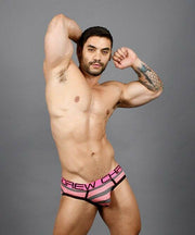 Andrew Christian Brief Ultra Stripe Briefs Chic Slip Black / Pink 91364 42 - SexyMenUnderwear.com