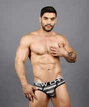 Andrew Christian Brief Ultra Stripe Briefs Chic Slip Black / White 91364 42 - SexyMenUnderwear.com