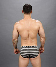 Andrew Christian Brief Ultra Stripe Briefs Chic Slip Black / White 91364 42 - SexyMenUnderwear.com
