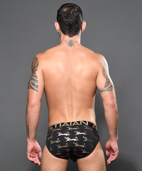 ANDREW CHRISTIAN Daddy Brief Fashion Shimmering Gold Briefs 92264 2 - SexyMenUnderwear.com