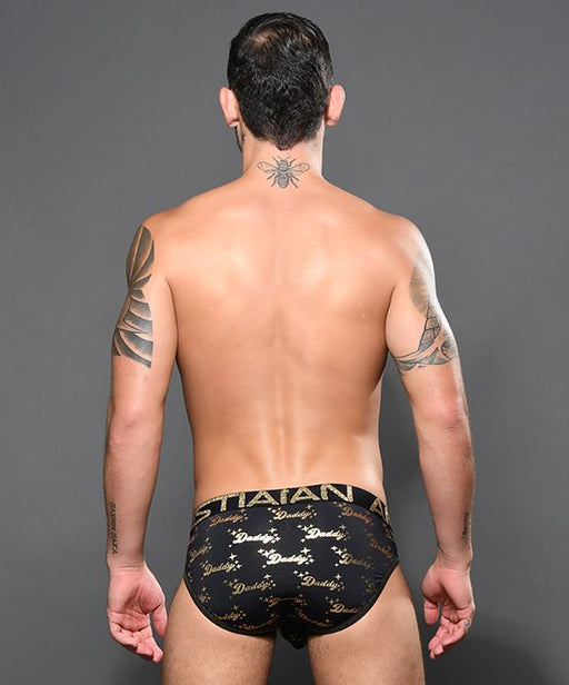 ANDREW CHRISTIAN Daddy Brief Fashion Shimmering Gold Briefs 92264 2 - SexyMenUnderwear.com