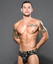 ANDREW CHRISTIAN Daddy Brief Fashion Shimmering Gold Briefs 92264 2 - SexyMenUnderwear.com
