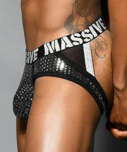Andrew Christian Jock Massive Disco Sheer Jockstrap Metallic Yarn 92136 54 - SexyMenUnderwear.com