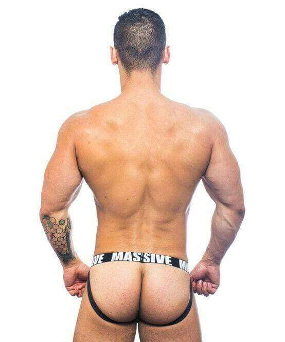 Andrew Christian Jock Massive Optic Brief Jockstrap Black 90911 27 - SexyMenUnderwear.com