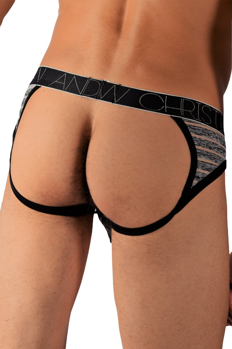 Andrew Christian Jock Sheer Stripe Frame Jockstrap 91313 1 - SexyMenUnderwear.com