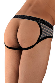 Andrew Christian Jock Sheer Stripe Frame Jockstrap 91313 1 - SexyMenUnderwear.com