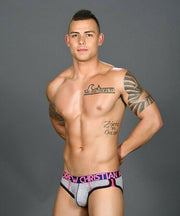 Andrew Christian Jockstrap Show-It Retro Locker-Room Grey 91030 27 - SexyMenUnderwear.com