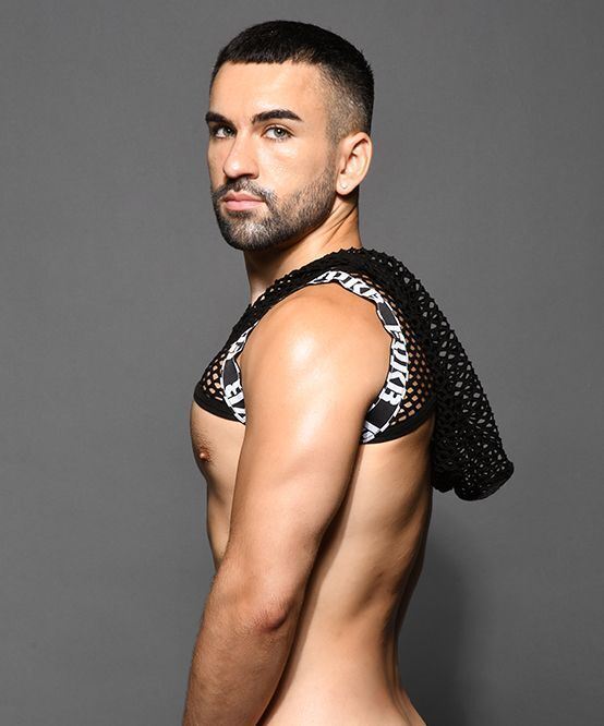 ANDREW CHRISTIAN See-Thru NETTank 4-Way Stretch Ultra Mesh Crop-Top 3249 - SexyMenUnderwear.com