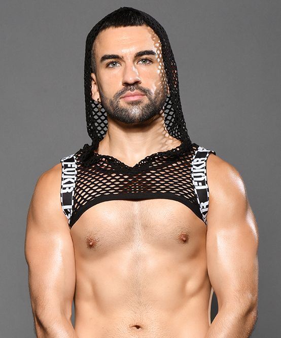 ANDREW CHRISTIAN See-Thru NETTank 4-Way Stretch Ultra Mesh Crop-Top 3249 - SexyMenUnderwear.com