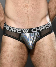 Andrew Christian Shimmering Briefs Universe Mesh Silver Brief 92172 29 - SexyMenUnderwear.com