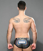 Andrew Christian Shimmering Briefs Universe Mesh Silver Brief 92172 29 - SexyMenUnderwear.com