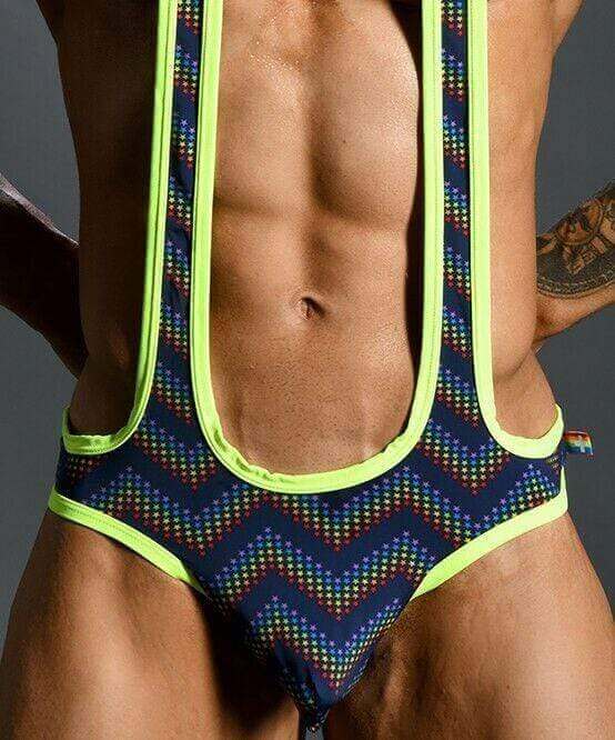 Andrew Christian Singlet Pride Electro Star One-Piece Slingstring kit 91055 12 - SexyMenUnderwear.com