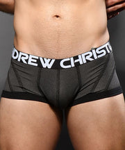 Andrew Christian Sports Boxer Active Stylish Gym Athletic Support Charcoal 92699 - SexyMenUnderwear.com