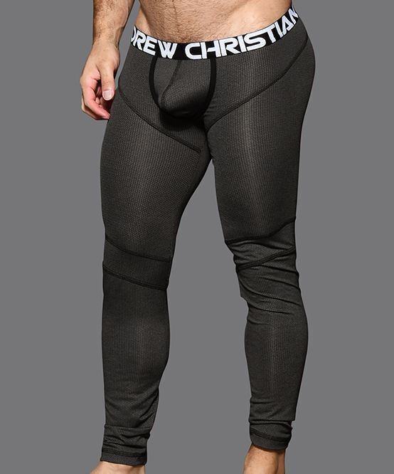 andrew christian sporty legging active hang free pouch charcoal 92700 29768613003373