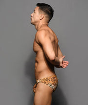 Andrew Christian Swim Brief Leopard Ring Stretch Bikini Briefs 7945 - SexyMenUnderwear.com