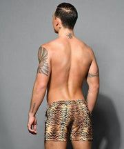 ANDREW CHRISTIAN Swim-Short Tiger Zipper Swimwear Form Drawstring 7827 69 - SexyMenUnderwear.com