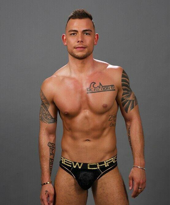 Andrew Christian Thong Midnight Tangas Shiny Golden Print 91285 1 - SexyMenUnderwear.com