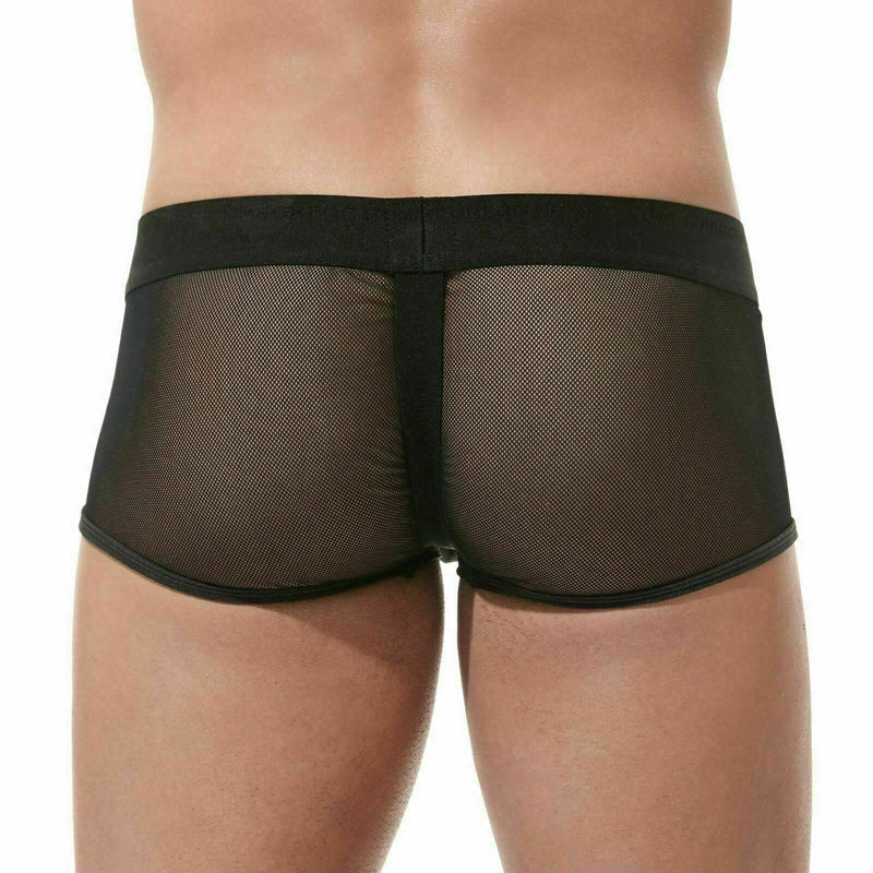 Boxer Gregg Homme Avant-Garde Back Mesh Trunk Fishnet Black 160405 92 - SexyMenUnderwear.com