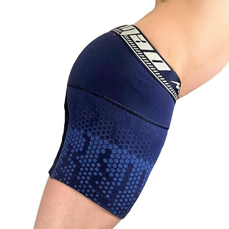 Boxer MAO Sports Stretchy Cotton Microfiber Boxer Gym Navy 6930 4 - SexyMenUnderwear.com
