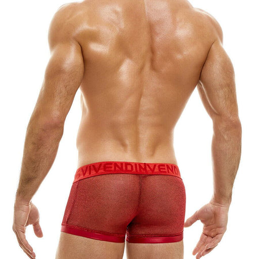 Boxer Modus Vivendi ARMOR Luxury Metallic Yarns Boxer Mesh Red 01021 53 - SexyMenUnderwear.com