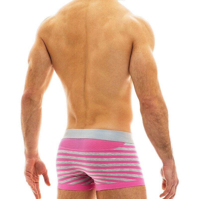 Boxer Trunk Modus Vivendi POP Melange Perforated Mesh Fabric FUSHIA 07021 68 - SexyMenUnderwear.com