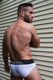 BREEDWELL Briefs Breedcore Mesh Brief White 28 - SexyMenUnderwear.com