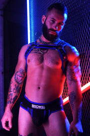BREEDWELL HARNESS NEOGEAR SOFT FORM-FITTING NEOPRENE BLUE - SexyMenUnderwear.com